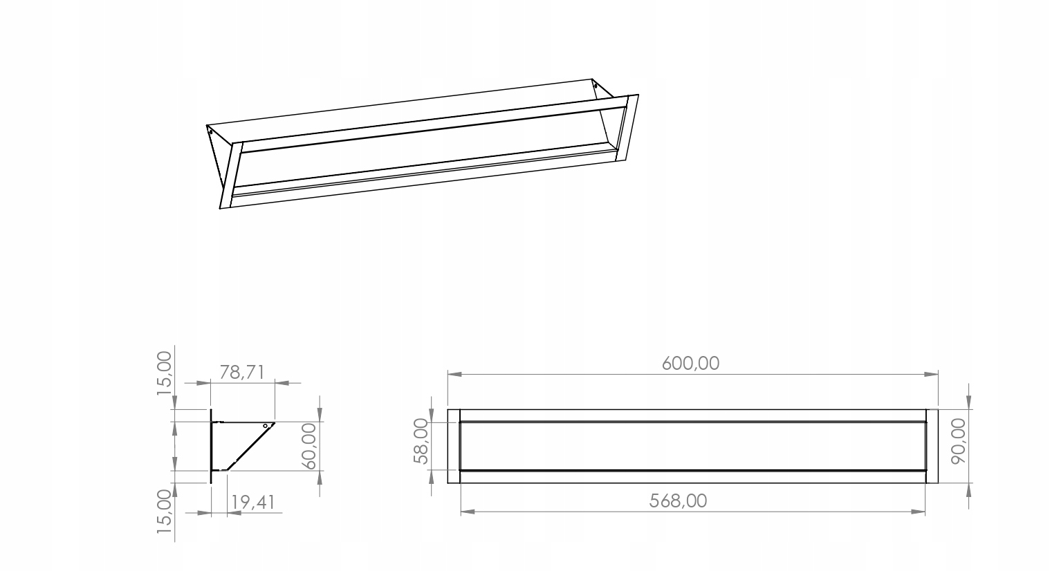 Kratka wentylacyjna/kominkowa luft czarny 9x60 płytki 4 458b5f6b05683377ac7fb7ceb982ce20