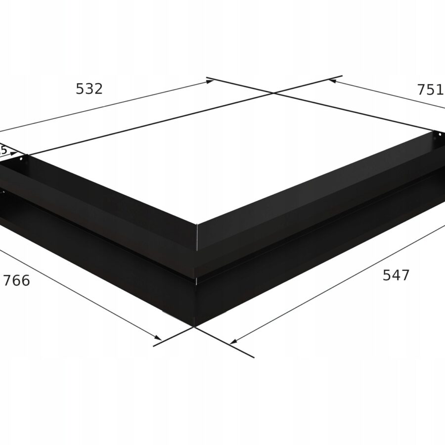 Kratka wentylacyjna luft Kratki Luft lewa 76,6x54,7x9 cm czarna 8 9a8f503b0771cd86d07d015c9217d0a1