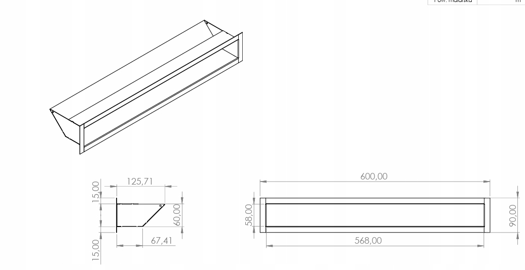 Kratka wentylacyjna/kominkowa luft czarny 9x60 głęboki 4 bbf2b346373d97486d058fd03b089229